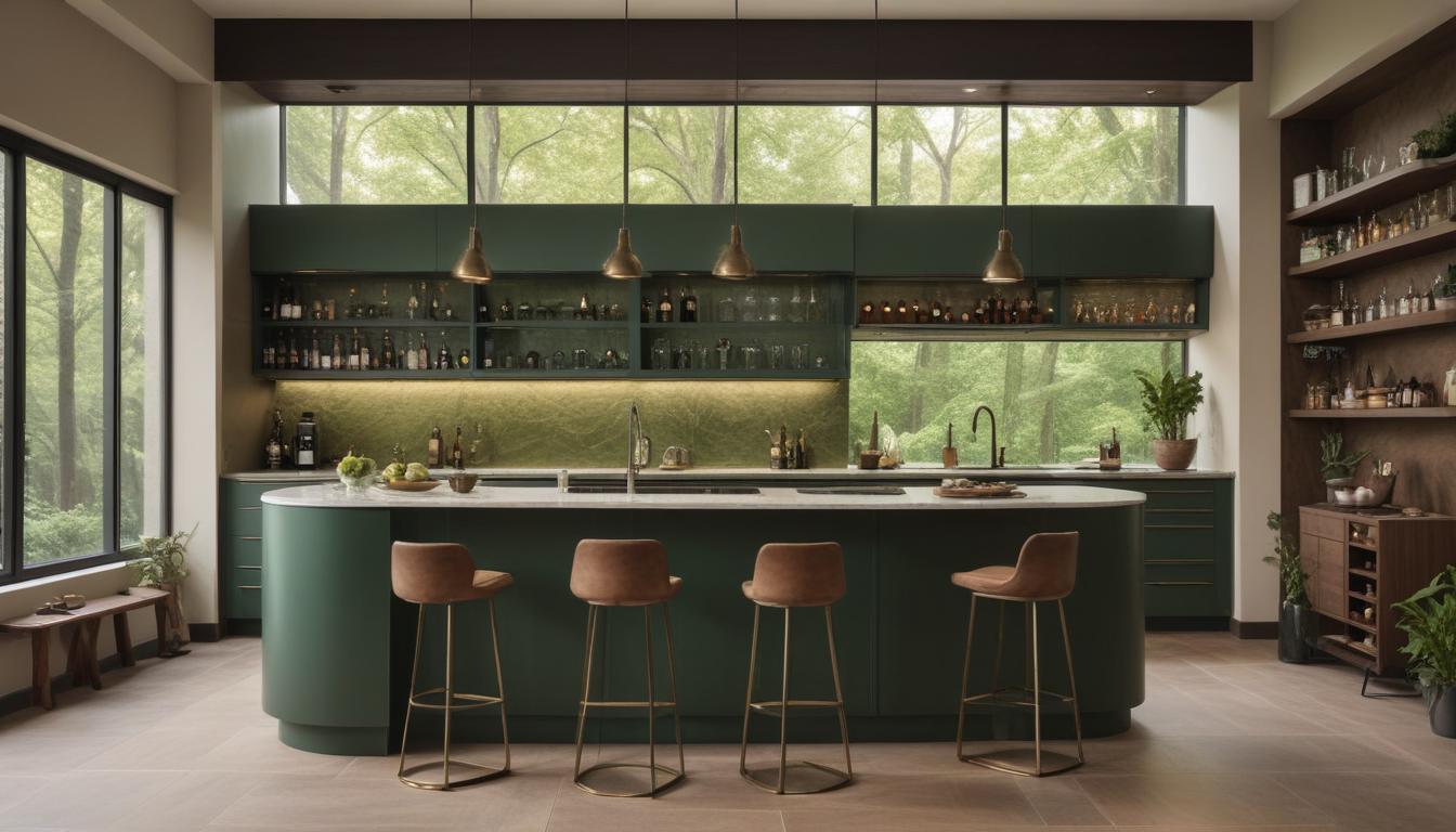 Kitchen Trends 2025: Earthy Colors, Soft Curves, and Home Bar Revolution
