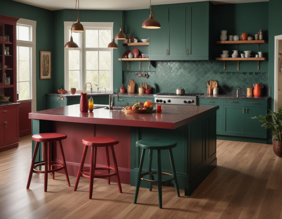 A minimalist eco-friendly kitchen with LED lights and natural wood finishes.
