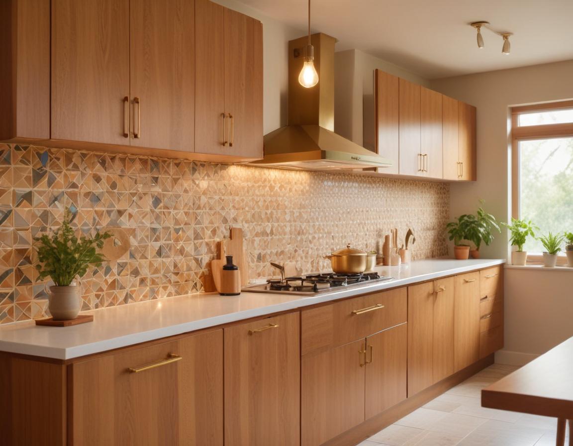 Modern kitchen with smart appliances and lighting