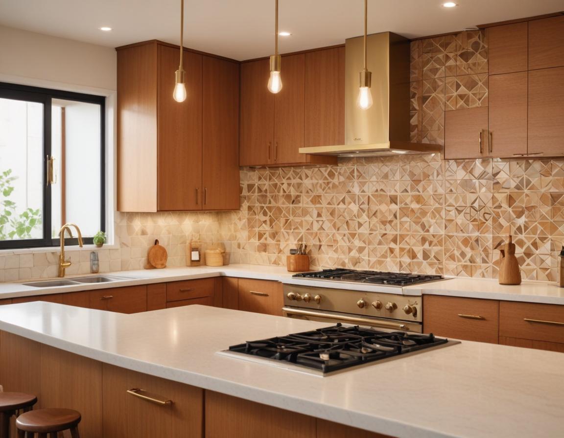 An eclectic kitchen featuring bold black accents and unique vintage details