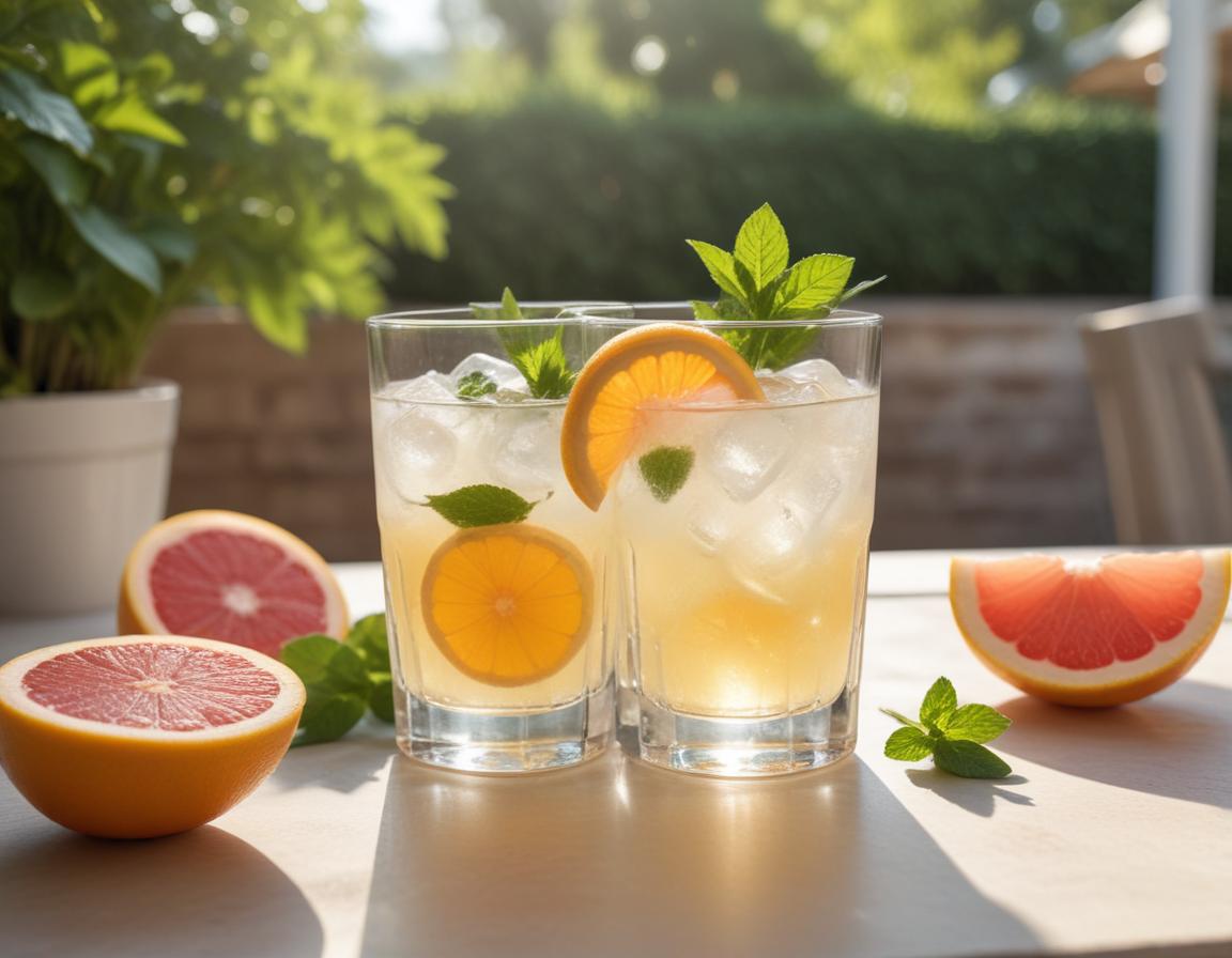 Ice cube tray filled with fresh herbs on a wooden kitchen counter