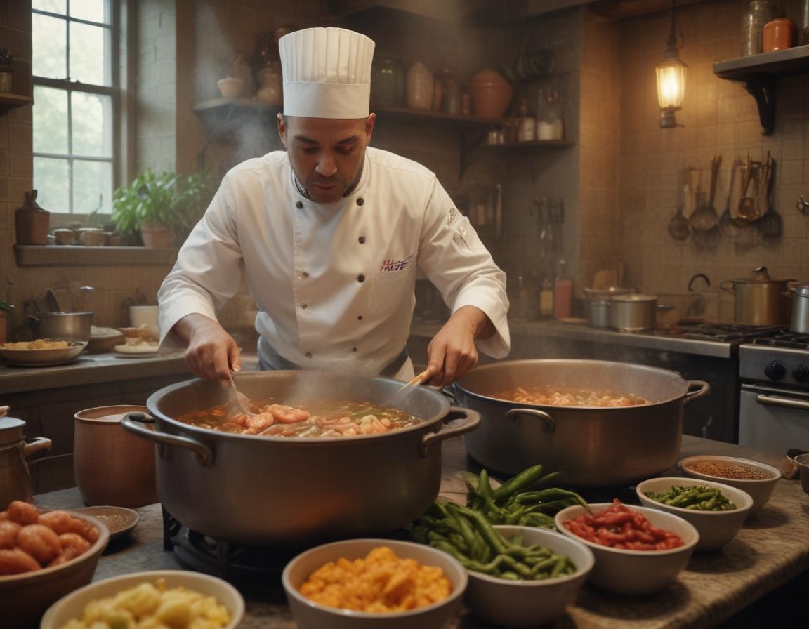 A modern kitchen with colorful, locally sourced ingredients