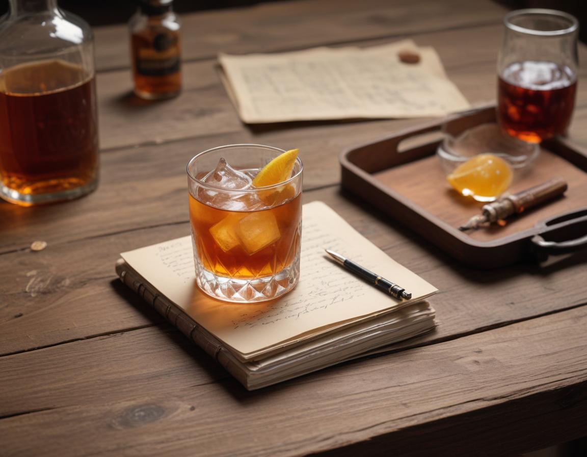 Home bar setup with premium tools, spirits, and fresh ingredients